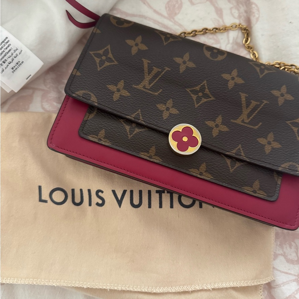Louis Vuitton Brown and Maroon Monogram Crossbody Bag